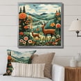 thumbnail image 1 of Designart "Serenity of Deer Family in the Woods" Animals Framed Wall Art Decor - Modern Orange Deer Landscape Entryway Framed Wall Art, 1 of 6