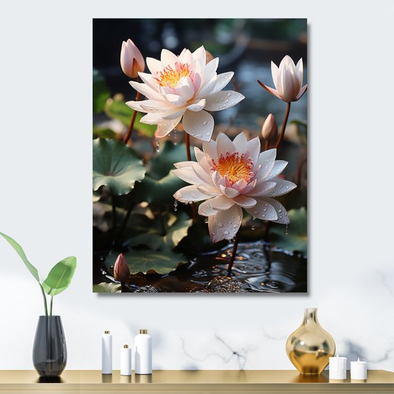 Designart "Serenity of the Egyptian Lotus I" Egypt Metal Wall Decor