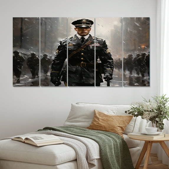 Designart "Serving With Soldiers Honor IV" Army Wall Art Prints Set