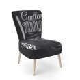 thumbnail image 1 of Designart "Set Barbershop" Upholstered Mid-Century Accent Chair - Arm Chair, 1 of 5