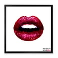 thumbnail image 1 of Designart 'Sexy Red Girl Lips' Modern Framed Art Print, 1 of 4