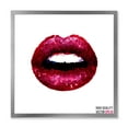thumbnail image 1 of Designart 'Sexy Red Girl Lips' Modern Framed Art Print, 1 of 4