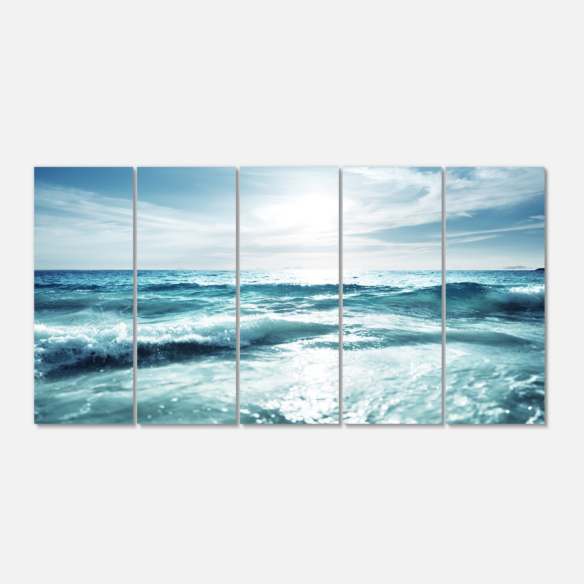 Seychelles Beach Sunset Landscape Canvas Art Print, 60"x28"