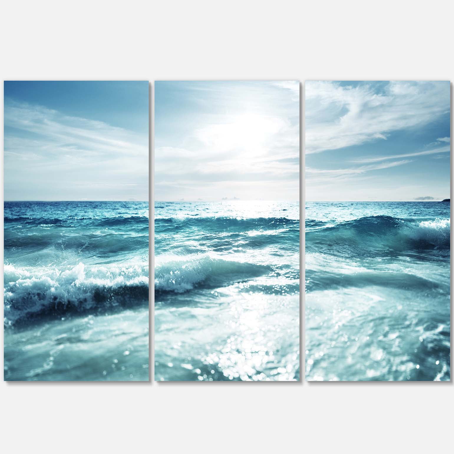Designart 'Seychelles Beach at Sunset ' Seascape Canvas Art Print