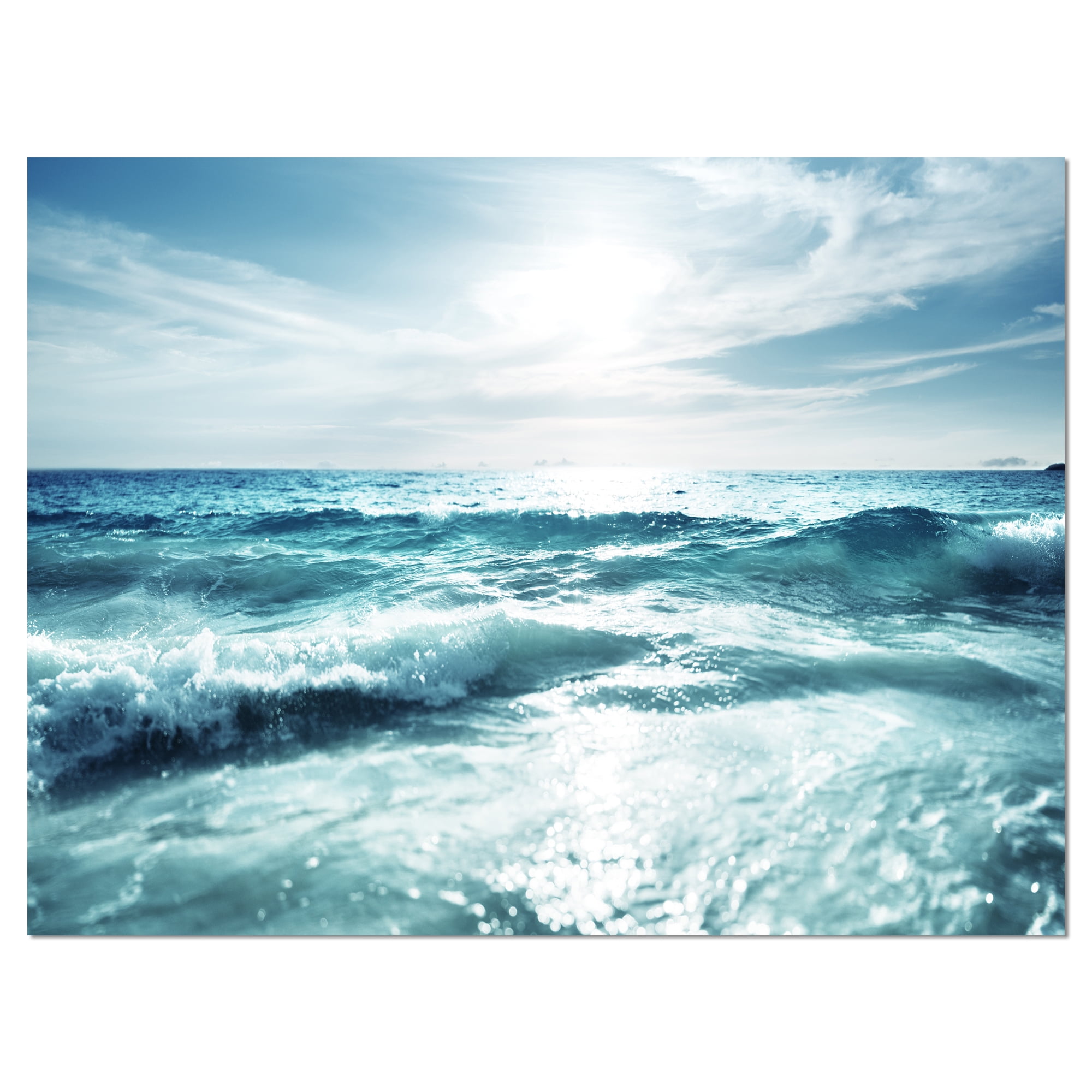 Designart Seychelles Beach Sunset Canvas Art Print 40x30 inches ...