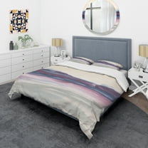 Designart 'Shabby Watercolor on Purple II' Shabby Duvet Cover Set