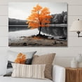 thumbnail image 1 of Designart "Shades Of Gray on an Orange Lake" Lake House Cottage Wall Art Living Room, 1 of 5
