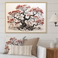 thumbnail image 1 of Designart "Shadow Dance Coral Tree Fantasy I" Floral Floater Framed Canvas Print, 1 of 7