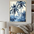 thumbnail image 1 of Designart "Shadowy Vintage Blue Palm Trees II" Palms & Palm Trees Floater Framed Wall Art Prints, 1 of 5