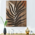 thumbnail image 1 of Designart 'Shapes and Tropical Leaf Silhouettes II' Modern Print on Natural Pine Wood, 1 of 5