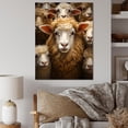 thumbnail image 1 of Designart "Sheep Familly euphony" Animals Canvas Print, 1 of 5