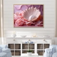thumbnail image 1 of Designart "Shell'S Romantic Narrative II" Seashell Floater Framed Wall Art Living Room, 1 of 5
