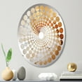 thumbnail image 1 of Designart "Shimmering Beige Pottery Circles" Abstract Spirals Radial Dot Round Wall Mirror - Abstract Oval Printed Decorative Mirror - Multiple Color Options, 1 of 5