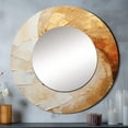 thumbnail image 1 of Designart "Shimmering Beige Pottery Circles" Abstract Spirals Rund Mirror For Wall Decor - Large Beige Round Print Mirror - Round Modern Mirror - Wall Mounted Round Large Mirror - 29" x 29", 1 of 6