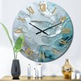 thumbnail image 1 of Designart "Shimmering Silver" Abstract Landscape Oversized Wall Clock, 1 of 5