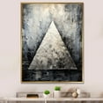 thumbnail image 1 of Designart "Shimmering Silver Triangle Trance" Music Floater Framed Wall Decor, 1 of 5