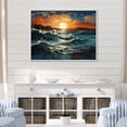 thumbnail image 1 of Designart "Shimmering Tides at the Coast" Landscapes Floater Framed Wall Art Print, 1 of 7