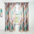 thumbnail image 1 of Designart 'Shining Colour Waves Retro Pattern' Mid-Century Modern Curtain Panel, 1 of 5