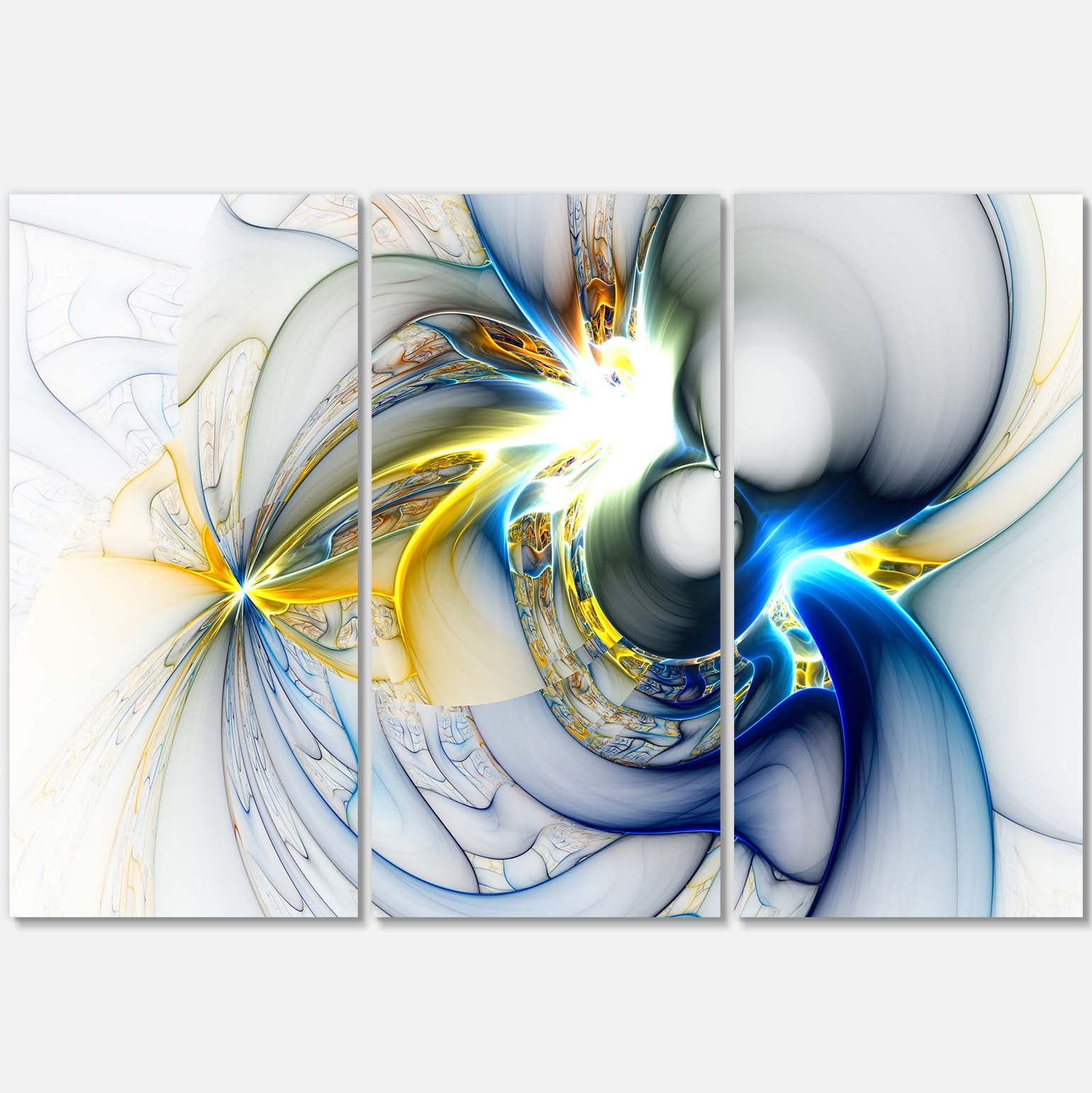Designart 'Shining Multi Colored Plasma ' Abstract Wall Art Canvas