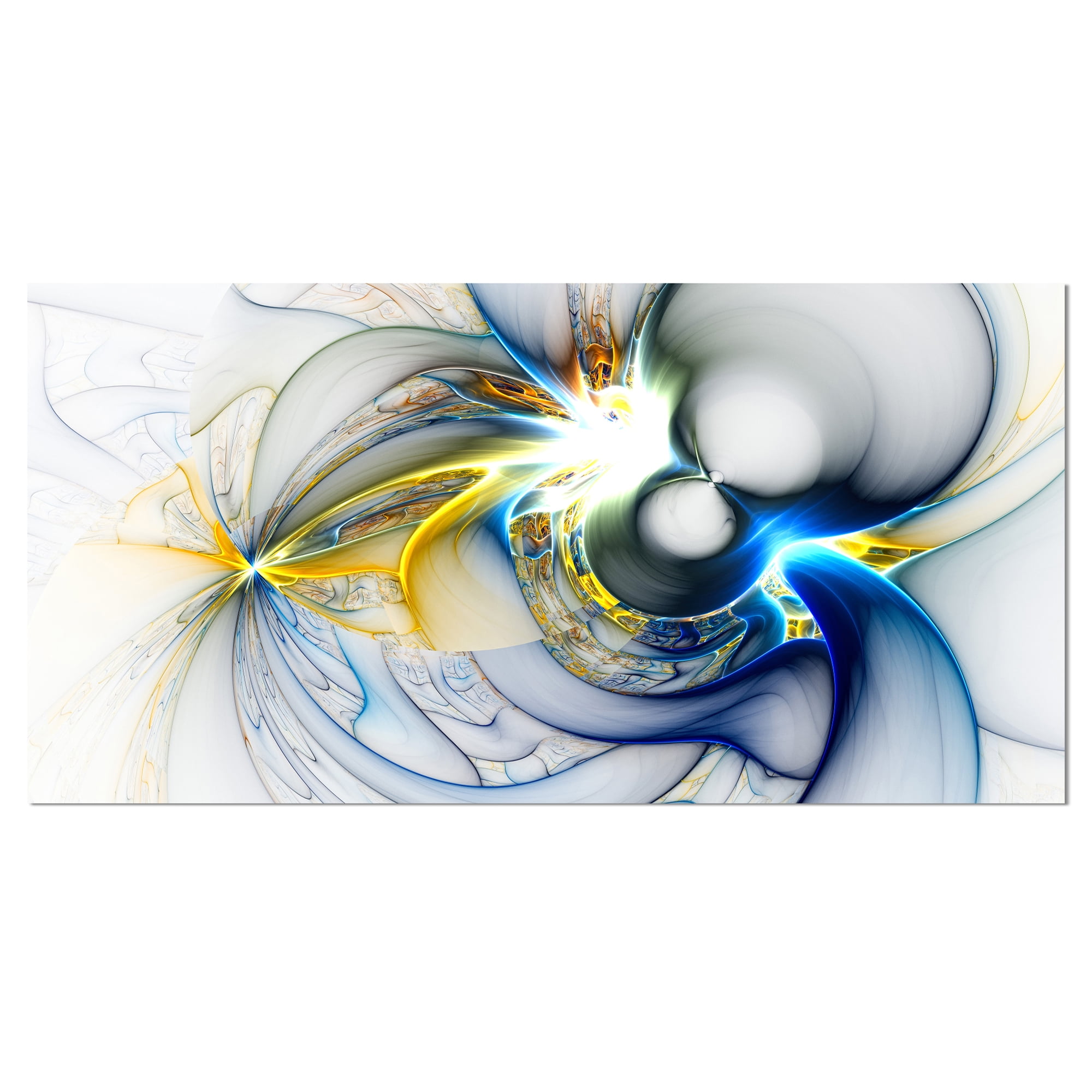 Designart 'Shining Multi Colored Plasma ' Abstract Wall Art Canvas