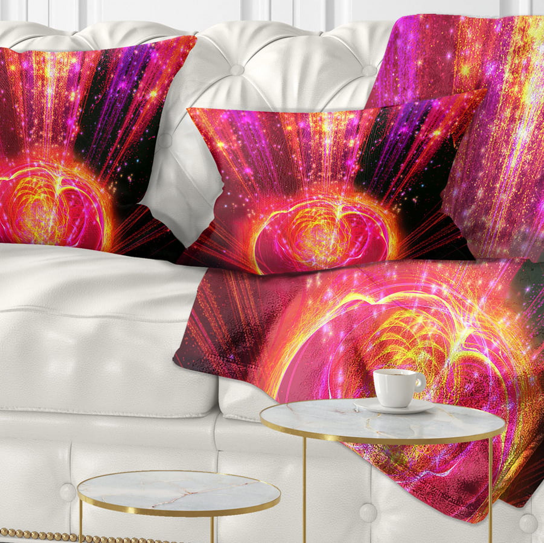 Designart Shining Radical Blast with Magic Ball - Abstract Throw Pillow - 12x20