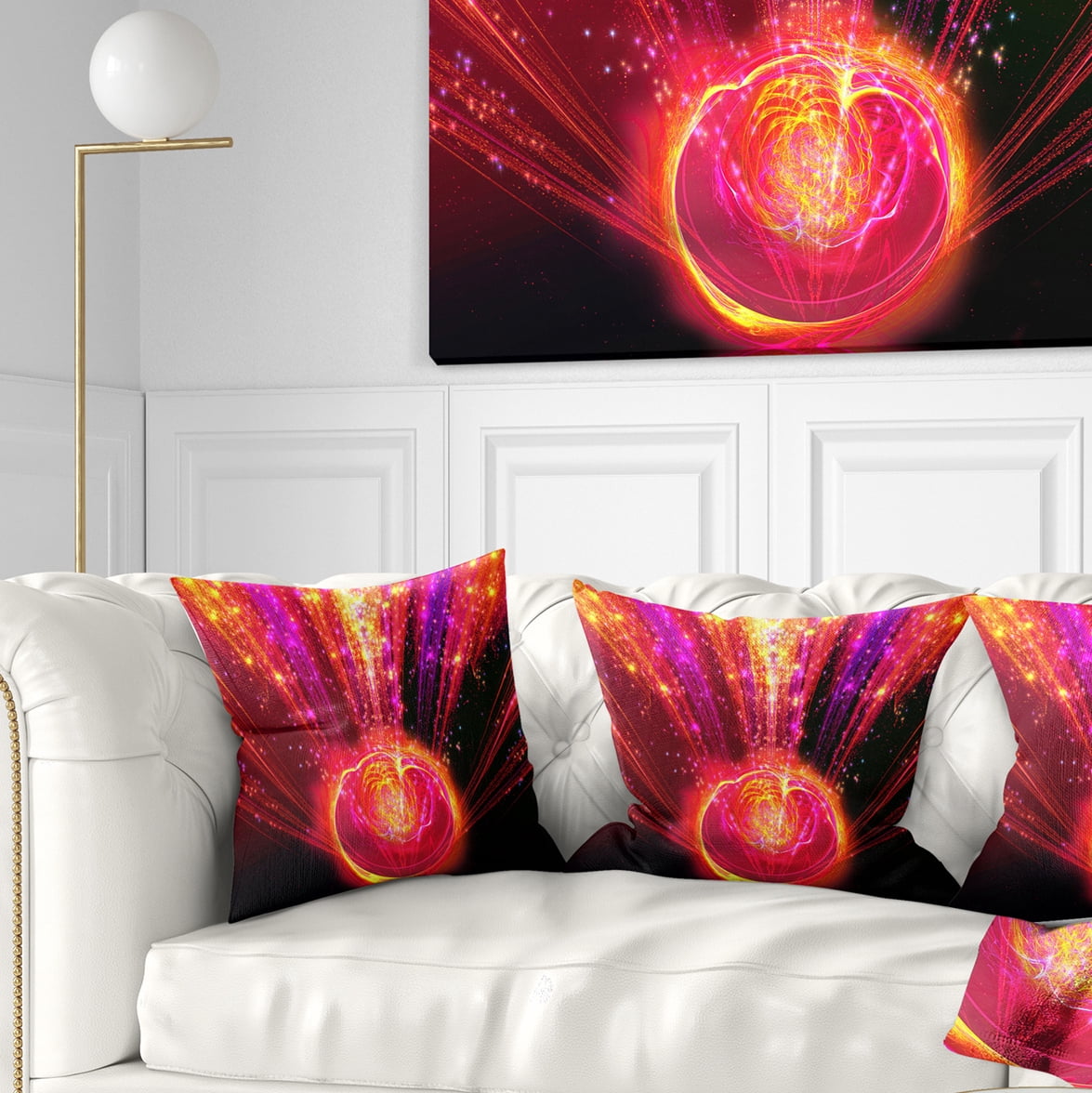 Designart Shining Radical Blast with Magic Ball - Abstract Throw Pillow - 18x18