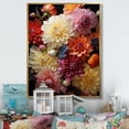 thumbnail image 1 of Designart "Showcasing Autumn Hues Mums in Full Bloom I" Floral & Botanical Floater Framed Wall Art Print, 1 of 7