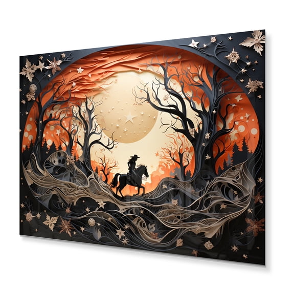 Designart "Showcasing Wild Horses of the West" Western Metal Art Living Room
