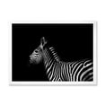 thumbnail image 1 of Designart 'Sideview Of Zebra In White and Black' Farmhouse Framed Art Print, 1 of 4
