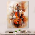 thumbnail image 1 of Designart "Sienna Serenade Of Violin And Mandolin I" Music Wall Art Prints, 1 of 7