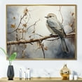 thumbnail image 1 of Designart "Silent Bird Watcher IV" Animals Floater Framed Canvas Art Print, 1 of 7