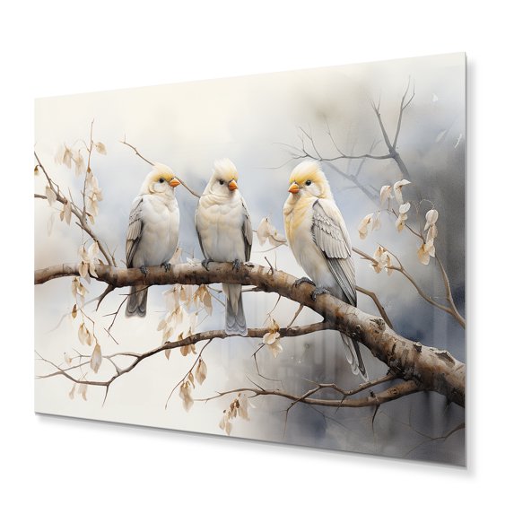 Designart "Silent Bird Watcher VII" Animals Metal Wall Art