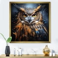 thumbnail image 1 of Designart "Silent Guardian Owl III" Animals Framed Wall Art Decor - Modern Yellow Owl Entryway Framed Wall Art Print, 1 of 6