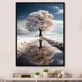 thumbnail image 1 of Designart "Silent Guardians White Tree" Landscape Trees Floater Framed Wall Art Print, 1 of 7
