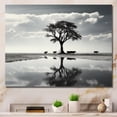 thumbnail image 1 of Designart "Silent Horizon with Cattle IV" Animals Canvas Wall Art, 1 of 5