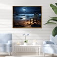 thumbnail image 1 of Designart "Silent Night on the Beach II" Nautical & Beach Floater Framed Wall Decor, 1 of 7