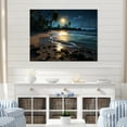 thumbnail image 1 of Designart "Silent Night on the Beach III" Nautical & Beach Canvas Wall Art, 1 of 5