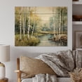 thumbnail image 1 of Designart "Silent Woods Birch Woods II" Tree Birch Print on Natural Pine Wood, 1 of 5