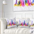 thumbnail image 1 of Designart Silhouette Overlay New York - Cityscape Throw Pillow - 16x16, 1 of 5
