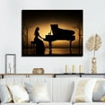 thumbnail image 1 of Designart "Silhouette Symphony On The Piano II" Music Wall Decor, 1 of 7