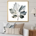 thumbnail image 1 of Designart "Silhouetted Leaf Design In Shimmering Silver III" Leaves Floater Framed Canvas Wall Art, 1 of 5