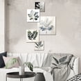 thumbnail image 1 of Designart "Silhouetted Leaf Design In Shimmering Silver" Leaves Wall Art Set Of 5 - Grey Traditional Hallway Metal Art Print Set, 1 of 6