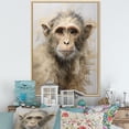 thumbnail image 1 of Designart "Silhouetted Minimalism: Monkey" Animals Monkey Floater Framed Canvas Prints, 1 of 5