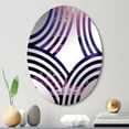 thumbnail image 1 of Designart "Silhouetted Shiraz" Wine Baptist Fan Round Wall Mirror - Food & Beverage Oval Printed Decorative Mirror - Multiple Color Options, 1 of 5