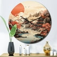 thumbnail image 1 of Designart "Silk Road China Art painting I" Chinese Oversized Wall Clock, 1 of 5