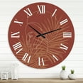 thumbnail image 1 of Designart 'Sillhouette Of Afro American Girl On Palm Leaves' Modern Wall Clock, 1 of 5