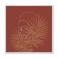 thumbnail image 1 of Designart 'Sillhouette of Afro American Woman on Palm Leaves' Modern Framed Canvas Wall Art Print, 1 of 5