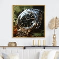 thumbnail image 1 of Designart "Silver Dawn Timepiece Luxury Watch I" Fashion Floater Framed Wall Decor, 1 of 7