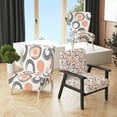 thumbnail image 1 of Designart "Silver and Pink Circle Pattern" Upholstered Patterned Accent Chair and Arm Chair, 1 of 5
