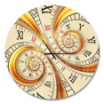 thumbnail image 1 of Designart 'Silver metal flower fractal ' Modern Wall Clock, 1 of 4